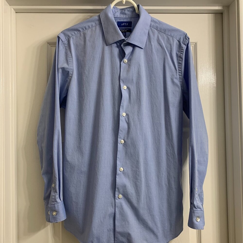 Apt. 9 Men's Light Blue Dress Shirt, Size Medium